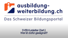 Preview of the video «SVEB Kursleiter / SVEB Kursleiterin - für wen ist das Zertifikat geeignet?»