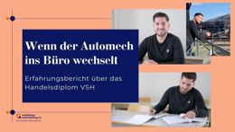 Preview of the video «Dank dem Handelsdiplom VSH als Automobilfachmann ins Büro wechseln»