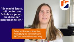 Preview of the video «Informatikerin EFZ - Grundausbildung auf dem schulischen Weg»