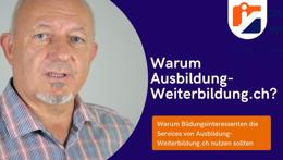 Preview of the video «Warum Ausbildung-Weiterbildung.ch? Bildungsportal mit top Service für Bildungsinteressenten»