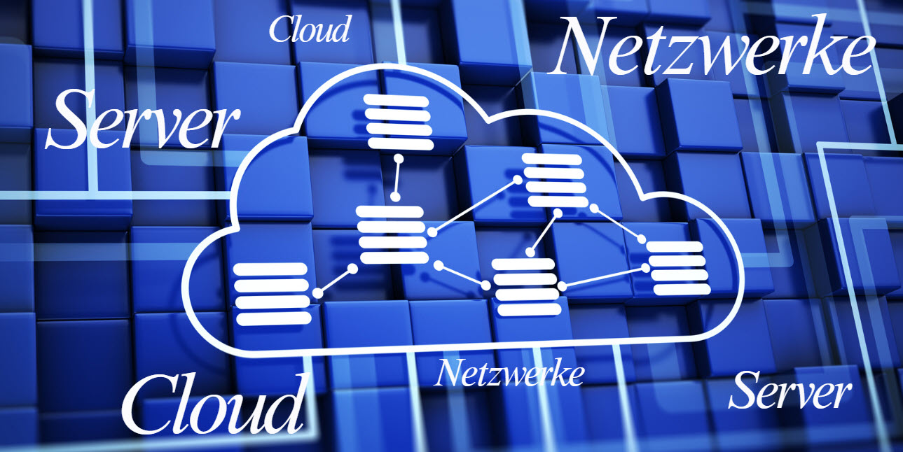 Komposition mit Begriffen cloud - netzwerke und server