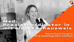 Vorschaubild des Videos «Medizinische Praxiskoordinator/in mit eidg Fachausweis: Verantwortung übernehmen im Praxisalltag»