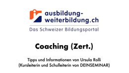 Vorschaubild des Videos «Tipps und Infos zur Coaching Ausbildung von Ursula Rolli, Inhaberin und Dozentin bei DEINSEMINAR»