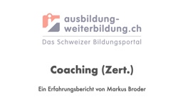 Vorschaubild des Videos «Markus Broder über seine Erfahrungen in der Ausbildung im Lösungsorientierten Coaching»