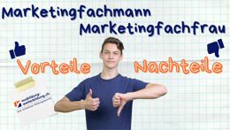 Aperçu de la vidéo «Marketingfachmann / Marktetingfachfrau: 5 Vorteile, 4 Nachteile»