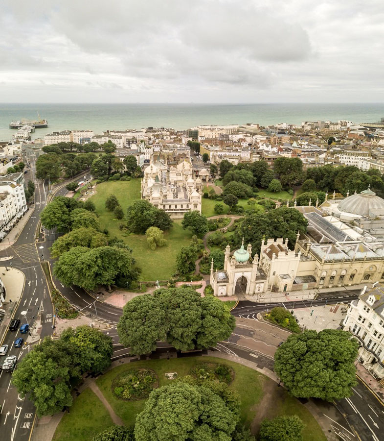 Luftaufnahme von Brighton