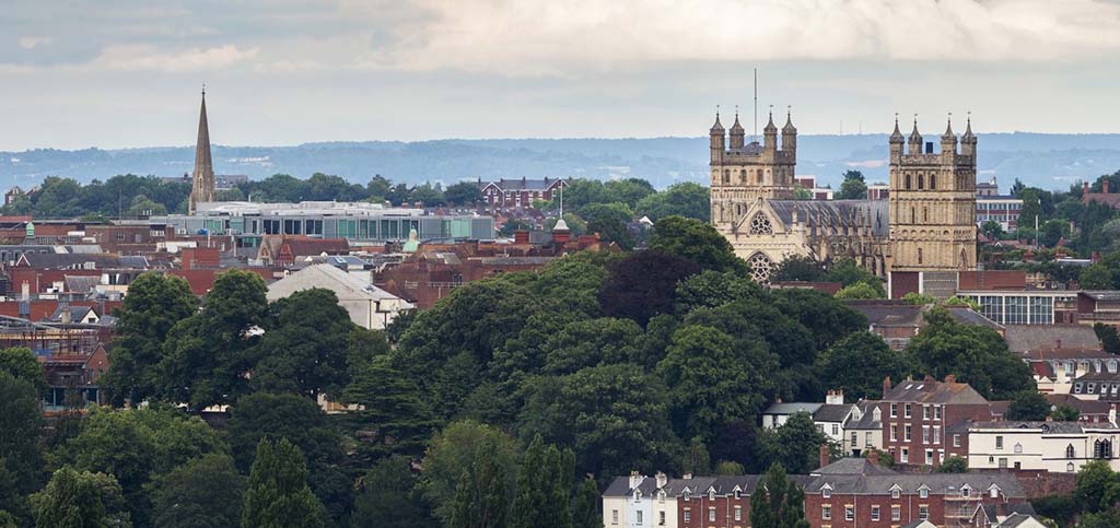 Panorama von Exeter England