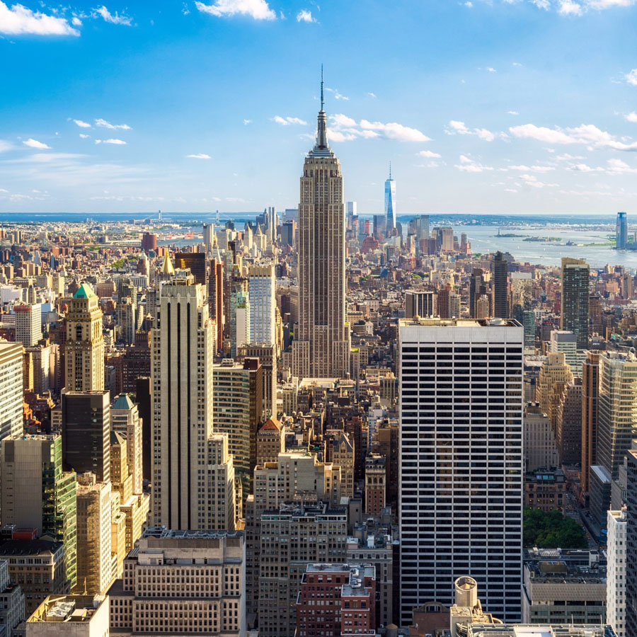 Blick auf Manhattan in New York City, USA