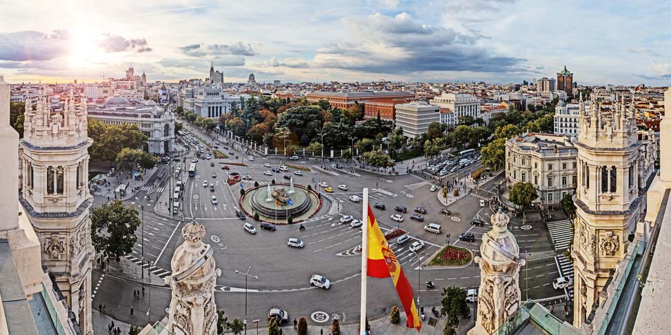 Der Plaza de Cibeles in Madrid – der wichtigste Knotenpunkt der Stadt