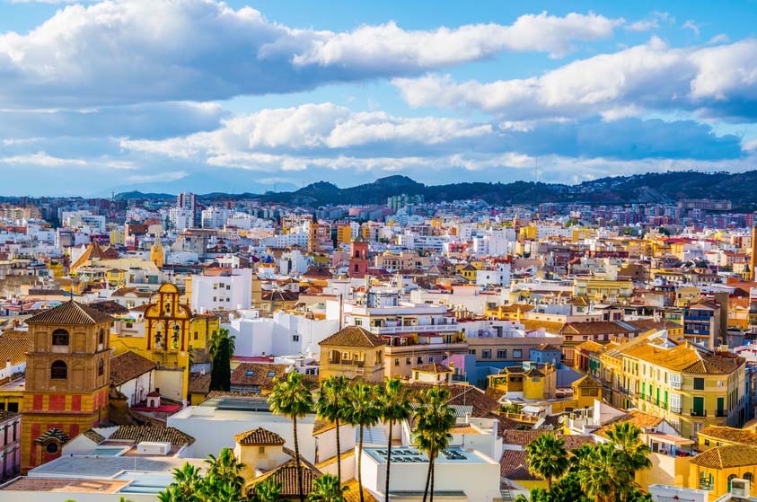 Aussicht über die Dächer Málagas